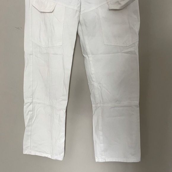 NWOT Princess Polly Pawley white denim cargo pants. - Picture 5 of 11